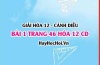 Giải bài 1 trang 46 Hóa 12 Cánh Diều SGK